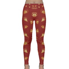 Primitive Art Hands Motif Pattern Classic Yoga Leggings by dflcprints