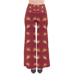 Primitive Art Hands Motif Pattern So Vintage Palazzo Pants by dflcprints