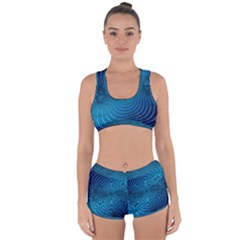 Background Brush Particles Wave Racerback Boyleg Bikini Set by Sapixe