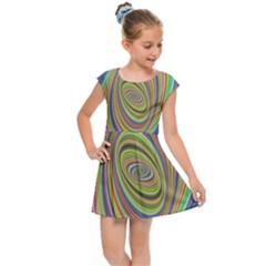 Ellipse Background Elliptical Kids Cap Sleeve Dress by Sapixe