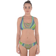 Ellipse Background Elliptical Cross Back Hipster Bikini Set by Sapixe