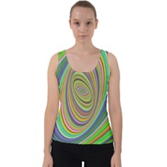 Ellipse Background Elliptical Velvet Tank Top by Sapixe