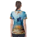 Dolphin Art Creation Natural Water Women s Sport Mesh Tee View2