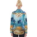 Dolphin Art Creation Natural Water Womens Long Sleeve Shirt View2