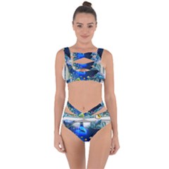 Dolphin Art Creation Natural Water Bandaged Up Bikini Set  by Sapixe