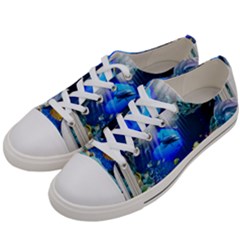 Dolphin Art Creation Natural Water Women s Low Top Canvas Sneakers by Sapixe