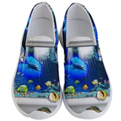 Dolphin Art Creation Natural Water Men s Lightweight Slip Ons by Sapixe