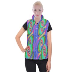 Ellipse Pattern Elliptical Fractal Women s Button Up Vest by Sapixe