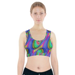 Ellipse Pattern Elliptical Fractal Sports Bra With Pocket by Sapixe