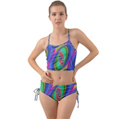 Ellipse Pattern Elliptical Fractal Mini Tank Bikini Set by Sapixe