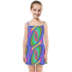 Ellipse Pattern Elliptical Fractal Kids Summer Sun Dress by Sapixe