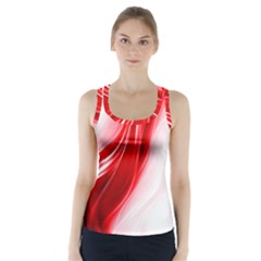 Flame Red Fractal Energy Fiery Racer Back Sports Top by Sapixe