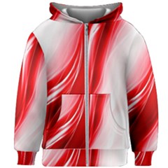 Flame Red Fractal Energy Fiery Kids Zipper Hoodie Without Drawstring by Sapixe