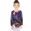 Flora Entwine Fractals Flowers Kids  Long Sleeve Tee View1