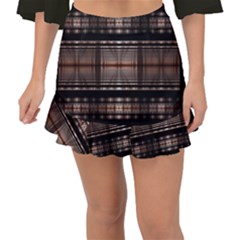  Fractal Art Design Geometry Fishtail Mini Chiffon Skirt by Sapixe