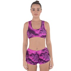 Fractal Artwork Pink Purple Elegant Racerback Boyleg Bikini Set by Sapixe