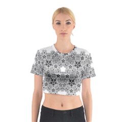 Fractal Background Foreground Cotton Crop Top by Sapixe