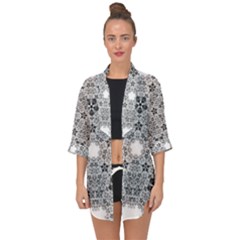 Fractal Background Foreground Open Front Chiffon Kimono by Sapixe