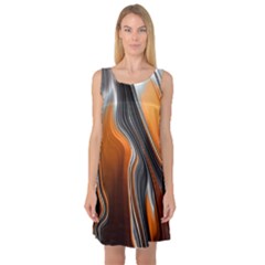 Fractal Structure Mathematics Sleeveless Satin Nightdress by Sapixe