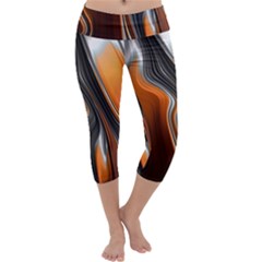 Fractal Structure Mathematics Capri Yoga Leggings by Sapixe