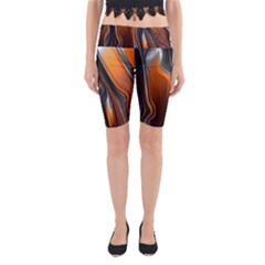 Fractal Structure Mathematics Yoga Cropped Leggings by Sapixe