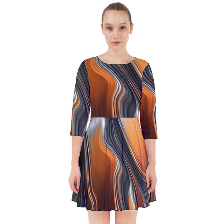 Fractal Structure Mathematics Smock Dress