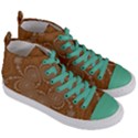 Fractal Pattern Decoration Abstract Women s Mid-Top Canvas Sneakers View3