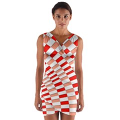 Graphics Pattern Design Abstract Wrap Front Bodycon Dress by Sapixe