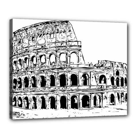 Line Art Architecture Canvas 20  x 16 