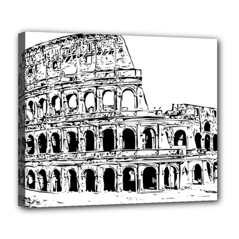 Line Art Architecture Deluxe Canvas 24  x 20  