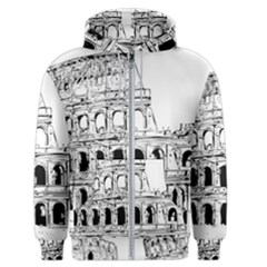 Line Art Architecture Men s Zipper Hoodie