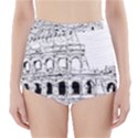 Line Art Architecture High-Waisted Bikini Bottoms View1