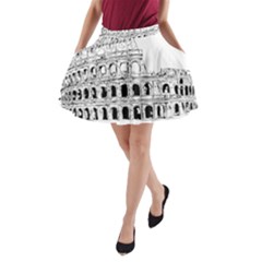 Line Art Architecture A-line Pocket Skirt by Sapixe