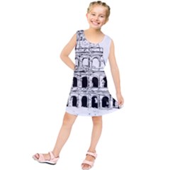 Line Art Architecture Kids  Tunic Dress