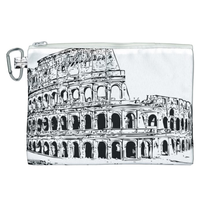 Line Art Architecture Canvas Cosmetic Bag (XL)