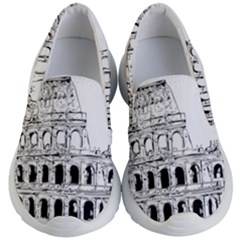 Line Art Architecture Kid s Lightweight Slip Ons