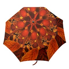 Leaf Autumn Nature Background Folding Umbrellas by Sapixe