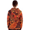 Leaf Autumn Nature Background Women s Zipper Hoodie View2