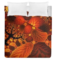 Leaf Autumn Nature Background Duvet Cover Double Side (queen Size) by Sapixe