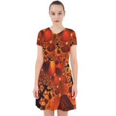 Leaf Autumn Nature Background Adorable In Chiffon Dress by Sapixe