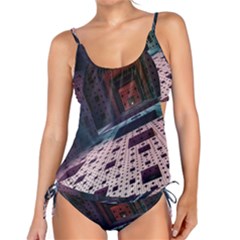 Industry Fractals Geometry Graphic Tankini Set by Sapixe