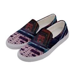 Industry Fractals Geometry Graphic Women s Canvas Slip Ons by Sapixe