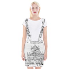 Line Art Architecture Church Italy Braces Suspender Skirt by Sapixe