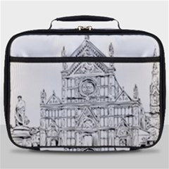 Line Art Architecture Church Italy Full Print Lunch Bag by Sapixe