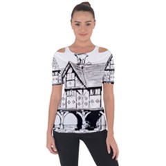 Line Art Architecture Vintage Old Short Sleeve Top