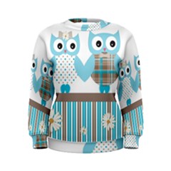 Owl Animal Daisy Flower Stripes Women s Sweatshirt by Sapixe