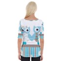 Owl Animal Daisy Flower Stripes Wide Neckline Tee View2