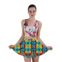 Pop Art Abstract Design Pattern Mini Skirt View1