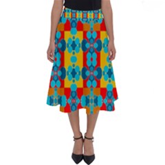 Pop Art Abstract Design Pattern Perfect Length Midi Skirt by Sapixe