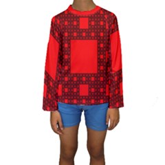 Sierpinski Carpet Plane Fractal Kids  Long Sleeve Swimwear by Sapixe